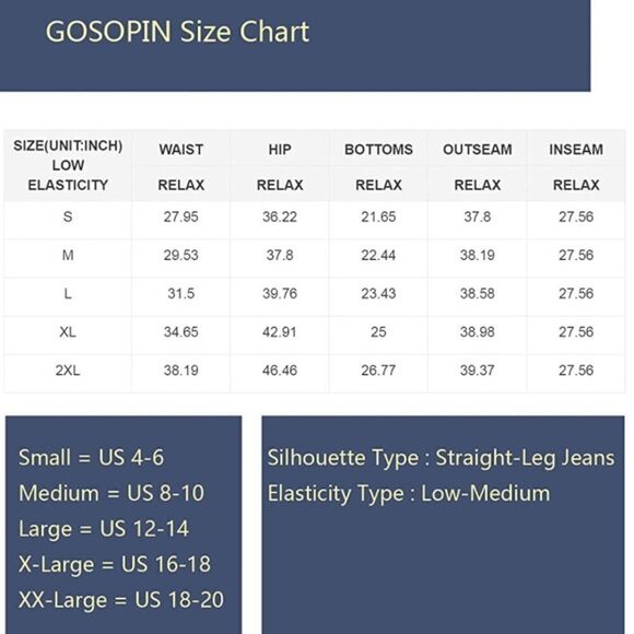 GOSOPIN Distressed Raw Hem Boyfriend Straight Leg Jeans - Picture 6 of 9